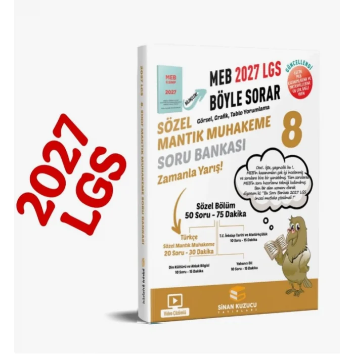 Sinan Kuzucu SÖZEL MANTIK MUHAKEME Soru Bankası (8. Sınıf 2027 Meb Böyle Sorar)