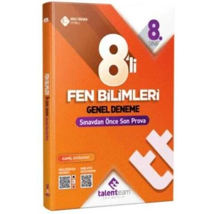 Talentteam Yayıncılık 8. Sınıf Fen Bilimleri 8`Li Genel Deneme