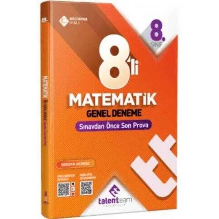 Talentteam Yayıncılık 8. Sınıf Matematik 8`Li Genel Deneme