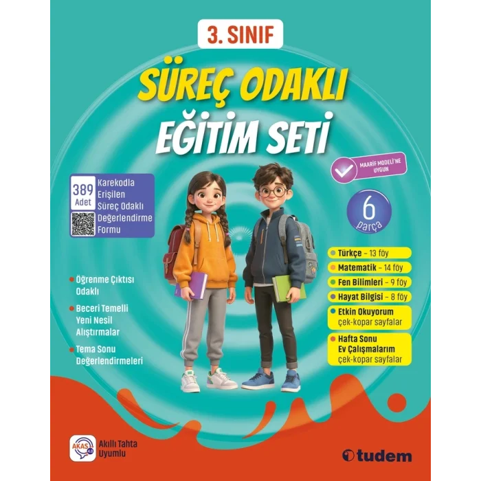Tudem 3. Sınıf Süreç Odaklı Eğitim Seti (6 KİTAP) 2026-2027