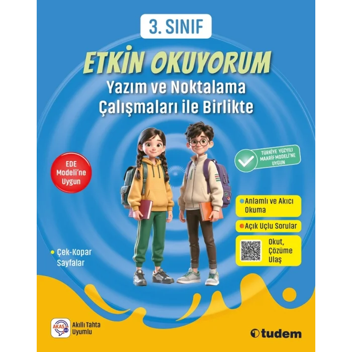 Tudem 3. Sınıf Etkin Okuyorum - Yazım ve Noktalama Çalışmaları ile Birlikte 2026-2027
