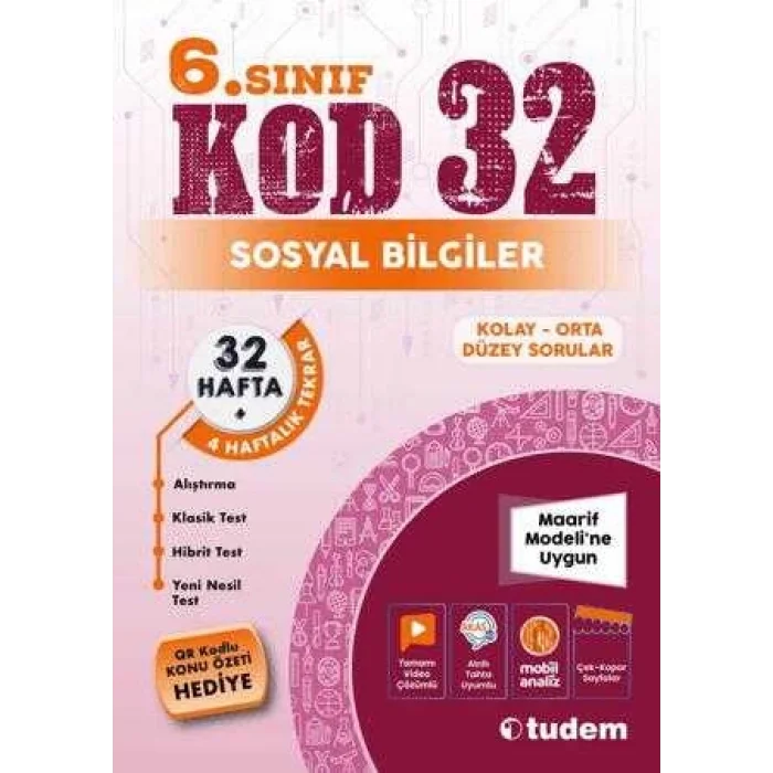 Tudem Yayınları 6. Sınıf Sosyal Bilgiler Kod 32