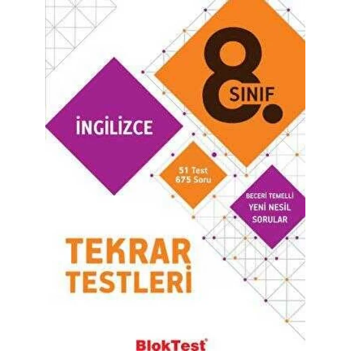 Tudem Yayınları - Bloktest 8. Sınıf İngilizce Tekrar Testleri