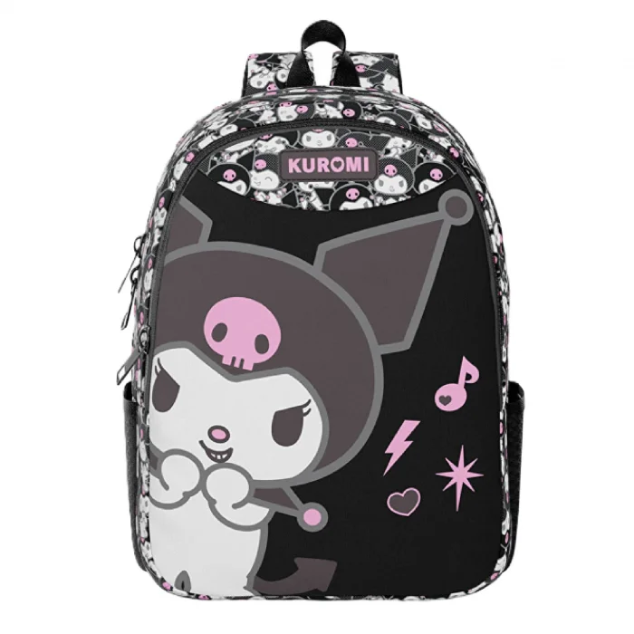 Wiggle Kuromi Okul Çantası Pembe Siyah