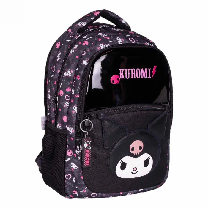 Wiggle Kuromi Okul Çantası Siyah Pembe