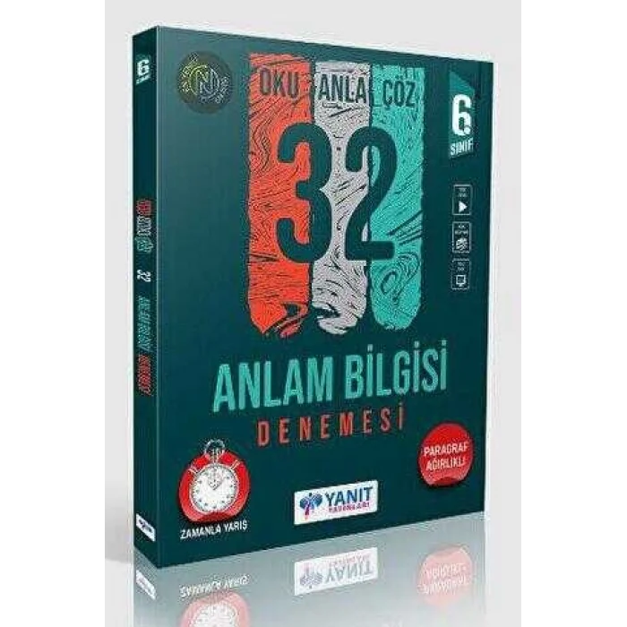 Yanıt Yayınları 6. Sınıf Anlam Bilgisi 32 Deneme