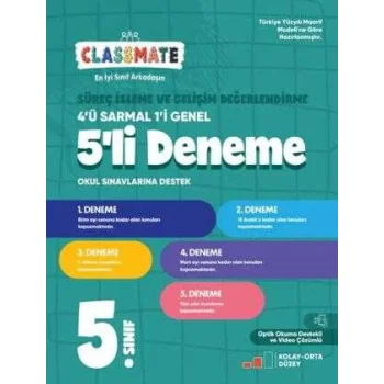 5. Sınıf Classmate Süreç İzleme ve Gelişim Değerlendirme 5`li Deneme