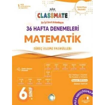 6. Sınıf Classmate 36 Hafta Denemeleri Matematik