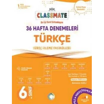 6. Sınıf Classmate 36 Hafta Denemeleri Türkçe