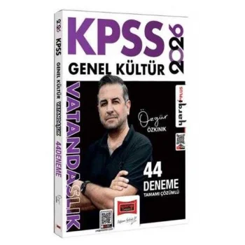 Yargı Yayınevi 2026 KPSS Genel Kültür Tamamı Çözümlü Vatandaşlık 44 Deneme