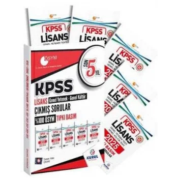 KPSS Lisans GYGK Son 5 Yıl Tıpkı Basım Çıkmış Sorular