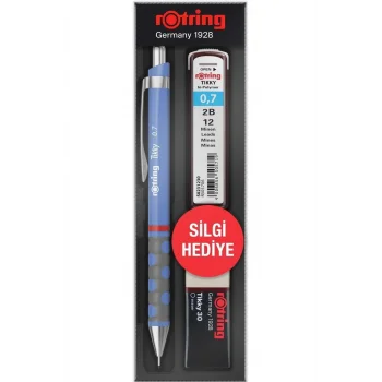 Rotring Tikky 0.7 Versatil Kalem Seti Lila (Uç + Silgi + Kalem)