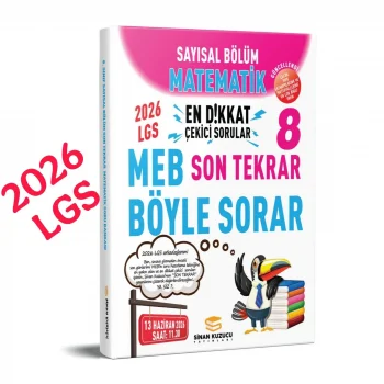 2026 LGS Sayısal Bölüm Son Tekrar Matematik Soru Bankası Sinan Kuzucu Yayınları