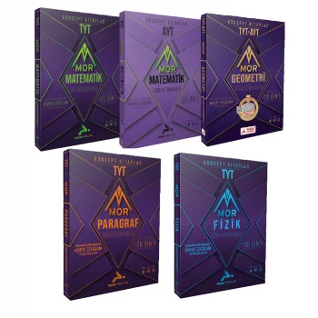 Paraf Yayınları 5li Mor Set (TYT+AYT Matematik/ TYT-AYT GEOMETRİ/TYT FİZİK/ TYT PARAGRAF)