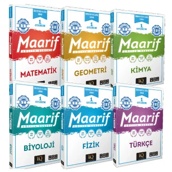 IQ Yayınları 2028 TYT Maarif Eğitim Serisi 1. Oturum 6LI SET (MAT+TÜRKÇE+GEOMETRİ+FİZİK+KİMYA+BİYOLOJİ)