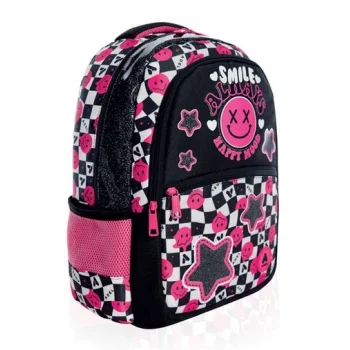 Adel Pembe Siyah Smile Okul Çantası