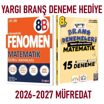 Fenomen 8. Sınıf B Matematik Soru Bankası + Yargı Yayınları Deneme Hediye