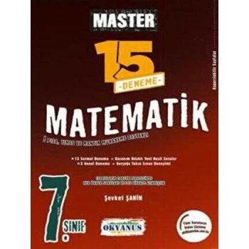 7. Sınıf Master 15 Matematik Denemesi