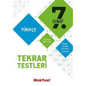 7.SINIF BLOKTEST TÜRKÇE TEKRAR TESTLERİ