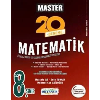 8. Sınıf Master 20 Matematik Denemesi