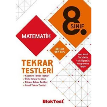8.SINIF BLOKTEST MATEMATİK TEKRAR TESTLERİ
