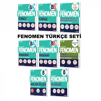 8.sınıf Fenomen Türkçe Soru Bankaları Full Set (Türkçe+Paragraf+Yazım+Atasözleri+Anlam+DilBilgisi)
