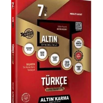Altın Karma Yayınları 7. Sınıf Türkçe Altın Etkinlikli Kazanım Soru Bankası