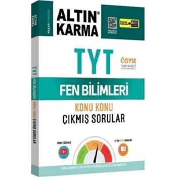 Altın Karma Yayınları TYT Fen Bilimleri Fizik - Kimya - Biyoloji Konu Konu Çıkmış Sorular