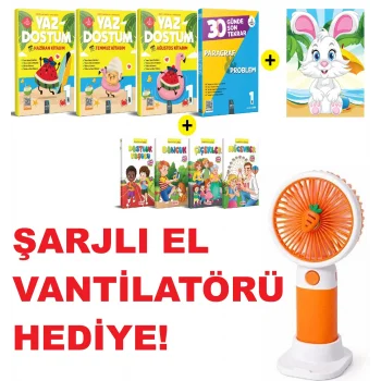 ARTI EĞİTİM YAYINLARI 1.SINIF YAZ DOSTUM FASİKÜLLERİM + mini fan hediyeli