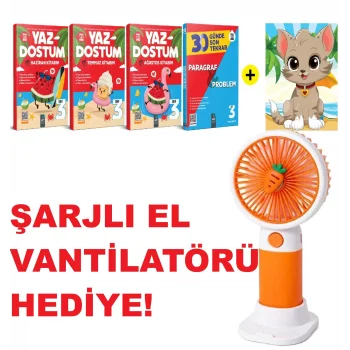 ARTI EĞİTİM YAYINLARI 3.SINIF YAZ DOSTUM FASİKÜLLERİM+ mini fan hediyeli