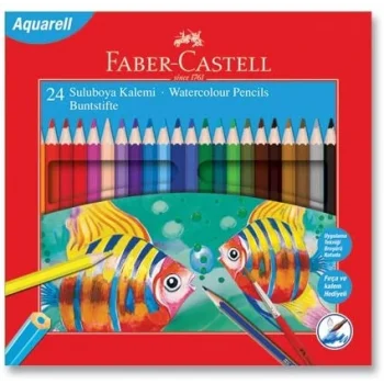 Faber Castell Karton Kutu Aquarel Boya Kalemi 24 Renk