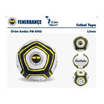 Fenerbahçe Lisanslı Futbol Topu - Sarı Lacivert Şeritli