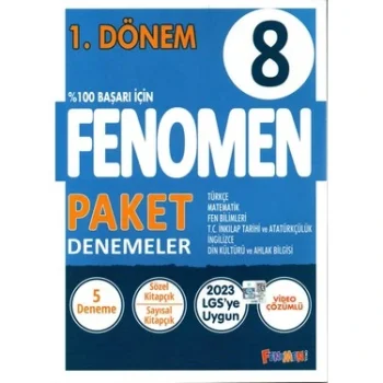 FENOMEN 8 TÜM DERSLER 1.DÖNEM PAKET DENEMELER (5 DENEME)