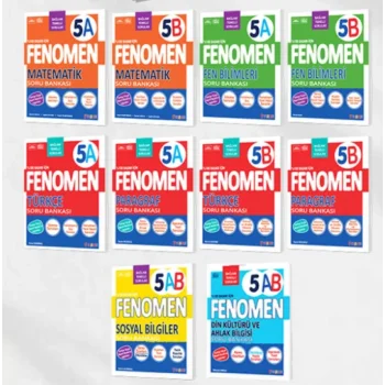 Fenomen Yayınları 5. Sınıf Tüm Soru Bankaları Seti 10 Kitap