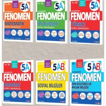Fenomen Yayınları 5. Sınıf A Soru Bankaları Seti 6 Kitap