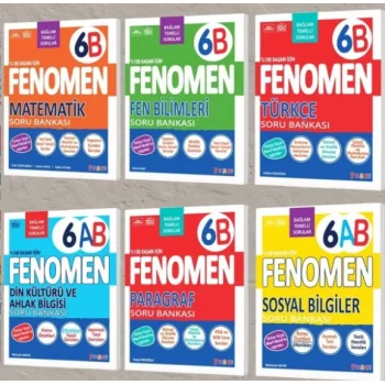 Fenomen Yayınları 6. Sınıf B Soru Bankaları Seti 6lı