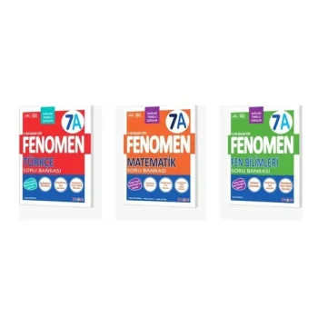 Fenomen Yayınları 7. Sınıf Matematik-Türkçe-Fen A Soru Bankaları