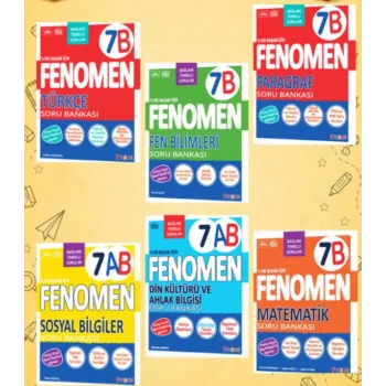 Fenomen Yayınları 7. Sınıf B Soru Bankaları Seti 6lı