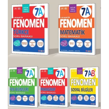 Fenomen Yayınları 7. Sınıf A Soru Bankaları Seti 5Lİ