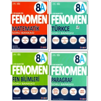 Fenomen Yayınları 8. Sınıf A Soru Bankaları Seti 4lü