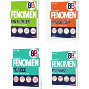 Fenomen Yayınları 8. Sınıf B Soru Bankaları Seti 4lü