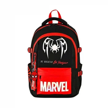 Frocx Spider Man Lisanlı Siyah Kırmızı Okul Çantası