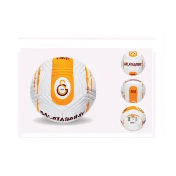 Galatasaray Lisanslı Futbol Topu - Beyaz Sarı Şeritli
