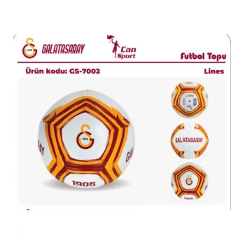 Galatasaray Lisanslı Futbol Topu - Sarı Kırmızı Şeritli