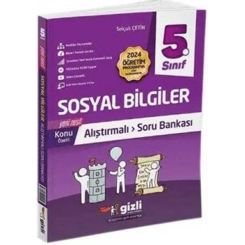 Gizli Yayınları 5. Sınıf Sosyal Bilgiler Alıştırmalı Soru Bankası