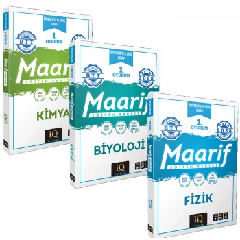 IQ Yayınları 2028 TYT Maarif Eğitim Serisi 1. Oturum FİZİK + KİMYA + BİYOLOJİ