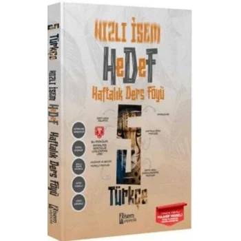 İSEM Yayıncılık 5. Sınıf Türkçe Haftalık Ders Föyü