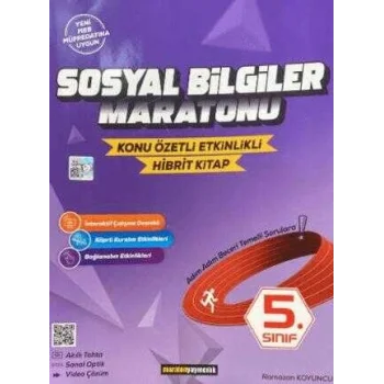 Maraton Yayıncılık 5. Sınıf Sosyal Bilgiler Maratonu Konu Özetli - Etkinlikli Kitap