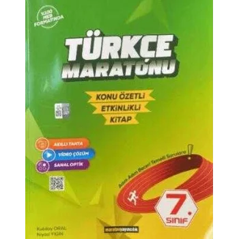 Maraton Yayıncılık 7. Sınıf Türkçe Maratonu Konu Özetli - Etkinlikli Kitap