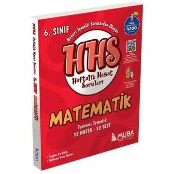 Muba Yayınları 6. Sınıf Matematik Haftalık Hasat Soruları HHS
